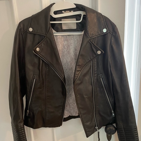 Leather biker jacket - Picture 4 of 7